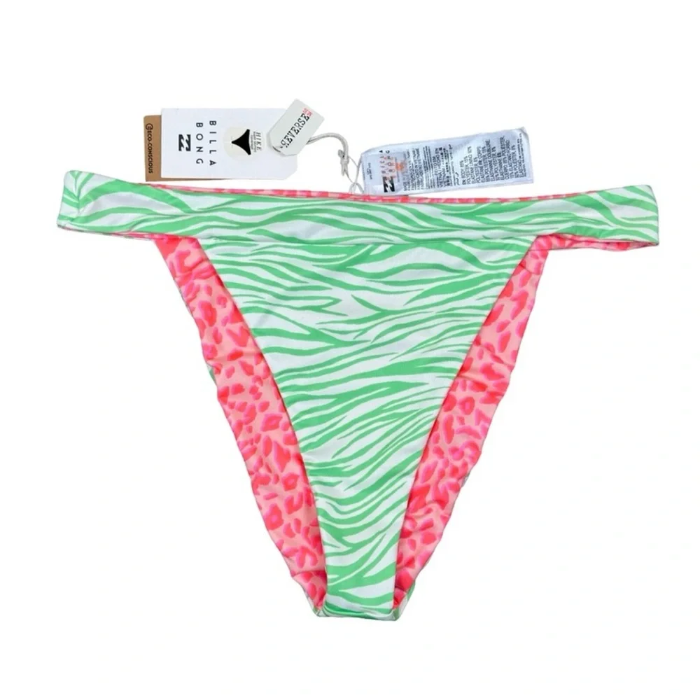 NWT Billabong Lei Low Olivia Underwire Top Reversible Hike Bikini Bottom Set
